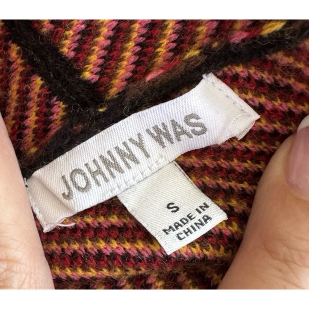 Johnny Was Parker Cashmere Blend Cardigan Floral Knit Boho Art Pockets. S - Picture 8 of 10